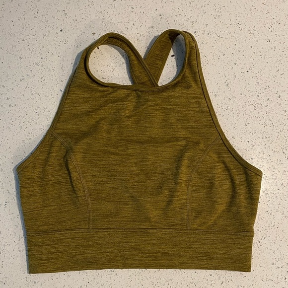 Women's Olive Sports Bra - Picture 1 of 2